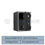 Yingbo Mechanical Lock Fireproof Safe Box Cement Material Fire Rating 2 Hours