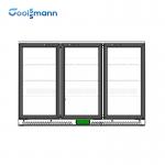 3 Glass Door Backbar Cooler Sliding Refrigerator Roll Bond Evaporator for sale