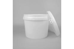 China Red Plastic Paint Bucket with Lid Durable and  supplier