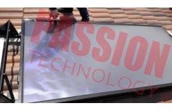 China Natural Circulation Flat Panel Solar Collector Blue Titanium With Connection Accessory supplier