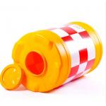Yellow plastic anti-collision drum Rotoplastic mold product plastic protective safety drum for sale
