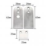 1M Length Door Bottom Seal Strip for Home Silver