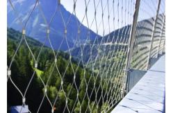 China Safety Balcony Flexible Stainless Steel Rope Mesh 30m / Roll Self Locking supplier