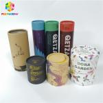 Round Kraft Paper Box Packaging Tube Push Up Lid CMYK Color For Food Packaging for sale