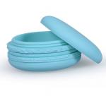 Diameter 5.3cm Round Pantone Color Silicone Cosmetic Case for sale