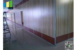 China MDF Steel Track Sliding Partition Walls , Double Roller Hotel Light  Movable Partitions supplier