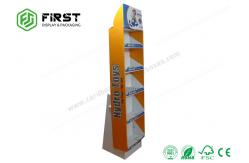 China Custom Retail Printed Corrugated POP Cardboard Floor Display Racks supplier