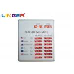 Luxury Standard Led Exchange Rate Display Currency Rate Panel Long Life for sale