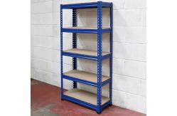 China Boltless 5 Tier Metal Shelf Home Storage Unit Blue supplier