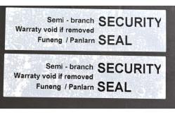 China 85um 2mil Tamper Proof Security Stickers White Gloss Semi Transfer Low Residue supplier