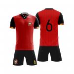 Breathable Custom Soccer Uniforms Quick Dry Football Polyester Fabric Shirt for sale