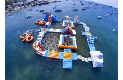 China Safe Ocean Inflatable Water Park / Commercial Floating Water Playground supplier