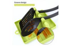 China Nonslip Silicone Spoon Rest , Rustfree Spoon Spatula Holder Antiskid supplier