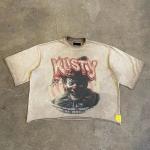Custom Sublimation Cropped Boxy T Shirt Streetwear Oversized T Shirt Digital Print for sale