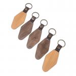 Customized Rhombus Wooden Keychain 14g Personalized Engraved Watel Walnut for sale