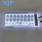 TN White 14 Segment LCD Display Black Digits Customized Sizes PIN Connect for sale
