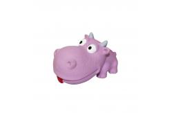 China Purple Unique Design Squeaky Latex Hippo Dog Toy For Chewing supplier