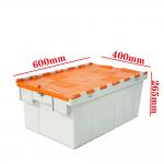 Stackable Industrial Attached Lid Container Injection Plastic Moving Box for sale