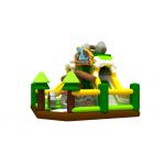Stone Age Bounce House Inflatable Fun City Bouncy House With Slide Inflatable Obstacle Course for sale