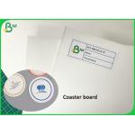 0.45mm 0.6mm Thick White Absorbent Drink Coasters Cardboard Paper Sheets for sale