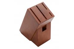 China 10cm Brown Walnut Knife Block Set Stainless Steel Food Grade Sharpness 1.4kg supplier