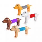 Stress Relief Sound Pop Tube Fidget Toy Flexible Sensory Stretch Spring Dog for sale