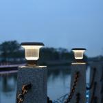                  Aluminum Die Cast PC Shade Outdoor Water Proof Fence Solar LED Garden Gate Pillar Light              for sale