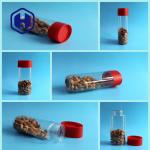 1236ml PET Can Oval Long Big Canning Transparent Nuts Custom Stackable Plastic Jars for sale