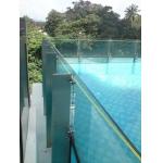 Clear Laminated Pool Fencing Glass PVB Single Glass Thick 19 mm for sale