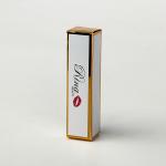 White Card Paper Gold Foil Lip Gloss Packaging Box Cosmetics for sale