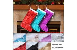 China OEM Custom Sublimation Sequin Christmas Stocking Blanks Sublimation Christmas Decorations supplier