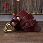 High Durability Black Genuine Leather Belt With Zinc Alloy Buckle