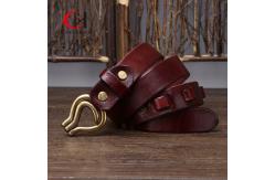 China High Durability Black Genuine Leather Belt With Zinc Alloy Buckle supplier