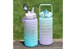 China 2000ML Portable Outdoor Custom Drinking Cups Motivational Gallon Water Bottle supplier