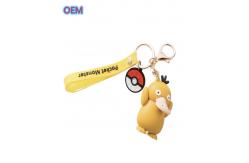 China Cartoon Keychain Customization For Kids OEM Design 3d PVC Plastic Keychain supplier
