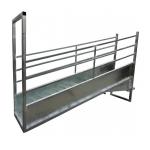 10' Height Adjustable Cattle Fence Panel Galvanized Cattle Loading Ramp With Sliding Gates