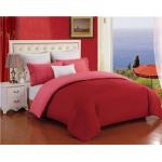 Polyester Cotton Bedding Set 4pcs Duvet Cover Set Solid Duvet cover Fitted Sheet Embroidered Pillow for sale