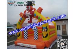 China Yellow Inflatable Small Clown Bouncy Castle For Amusement Park supplier