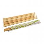 Japanese Style Twin Bamboo Chopsticks Disposable Individually Paper Wrapped for sale