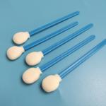 Lint Free Industrial Cleaning Swab Blue Stick Round Sponge Foam Swabs For Cleanroom for sale