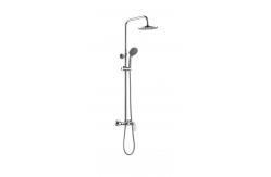 China Adjustable Slide Brass Shower Column Set Triple Function 35mm Cartridge Chrome supplier