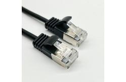 China 0.5m - 20m Black RJ45 Ethernet Cable Round Cat7 Patch Cable Customized supplier