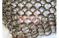 China 2.0x20mm Antique Bronze Welded Metal Ring Mesh Curtain For Architectural Designs supplier