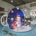 Giant Snow Globes Inflatable Human Size Snow Globe Inflatable Christmas Snow Globe With Tunnel for sale