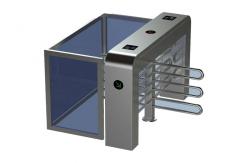 China Semi Automatic Security Half Height Turnstile Compatible IC / ID Card supplier