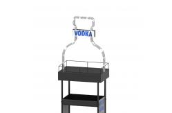 China Customizable Metal 4-Layer Laminated Whiskey Display Rack Suitable For Stores supplier