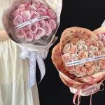 Valentine's Day Printing Special-shaped Flower Wrapping Paper 50g Mixed Pulp Waterproof