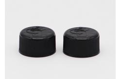 China Customized Plastic Child Proof Cap For Bottles Black 20mm Screw Cap supplier