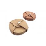 PU Leather Drink Coasters Set  Pantone Color For Cups And Glasses for sale
