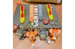 China Custom 3d Character Keychain With Metal Key Ring supplier
